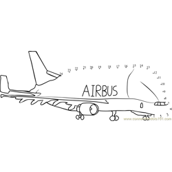 Air Bus Airplanes Dot to Dot Worksheet