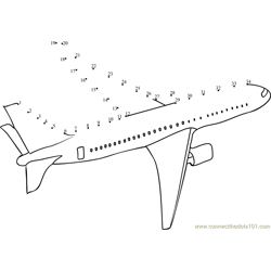 Jet Aircraft Airplane Dot to Dot Worksheet