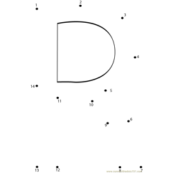 Alphabet R Dot to Dot Worksheet