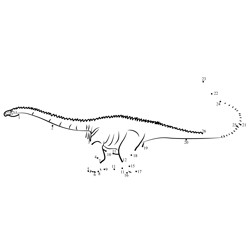 Diplodocus Dinosaur Dot to Dot Worksheet