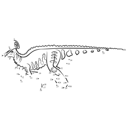 Hadrosaur Dinosaur Dot to Dot Worksheet