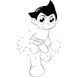 Astro Boy 3 Dot to Dot Worksheet