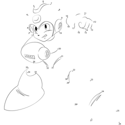 Kid Hero Astro Boy Dot to Dot Worksheet