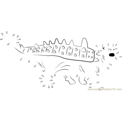 Ankylosaurus Dot to Dot Worksheet