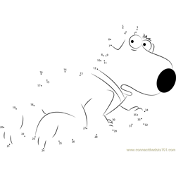 Brian Griffin See Back Dot to Dot Worksheet