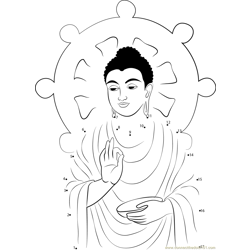 Lord Buddha Dot to Dot Worksheet