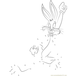 Happy Bugs Bunny Dot to Dot Worksheet