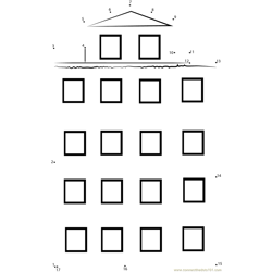 Venice italy  typical old building Dot to Dot Worksheet