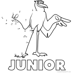 Junior Storks Dot to Dot Worksheet