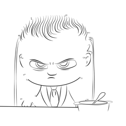 Angry Boss Baby The Boss Baby Dot to Dot Worksheet