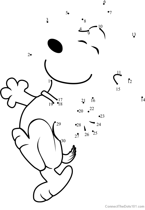 snoopy-from-the-peanuts-movie-dot-to-dot-printable-worksheet-connect-the-dots