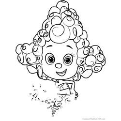 Deema from Bubble Guppies Dot to Dot Worksheet