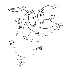 Courage Happy Courage the Cowardly Dog Dot to Dot Worksheet