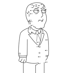 Mayor Adam West Family Guy Dot to Dot Worksheet
