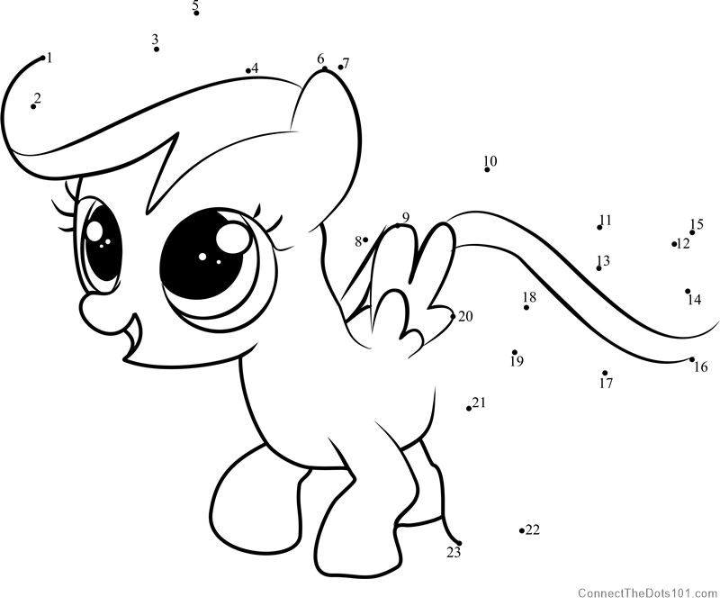 Scootaloo My Little Pony Dot To Dot Printable Worksheet Connect The Dots