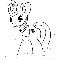 Sapphire Shores Unicorn My Little Pony Dot to Dot Worksheet