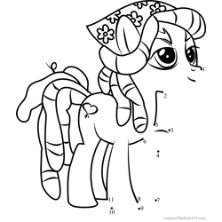 Tree Hugger My Little Pony Dot to Dot Worksheet
