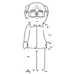 Herbert Garrison South Park Dot to Dot Worksheet