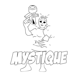 Mystique The Super Hero Squad Show Dot to Dot Worksheet