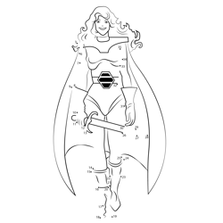 Sif The Super Hero Squad Show Dot to Dot Worksheet
