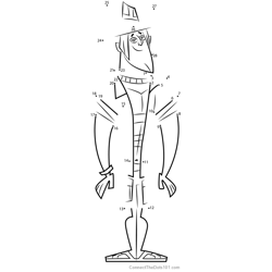 Geoff from Total Drama Dot to Dot Worksheet