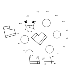 Cookie Guy Unikitty Dot to Dot Worksheet