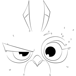 Small Angry Birds Dot to Dot Worksheet