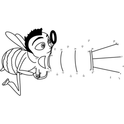 Flying Bee Dot to Dot Worksheet