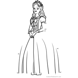 Queen Miranda  from Sofia the First Dot to Dot Worksheet