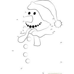 Snowman See Dot to Dot Worksheet
