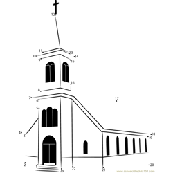 St. Ignatius Church Dot to Dot Worksheet