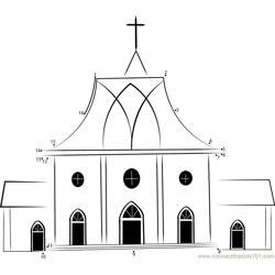 St Luke's United Reformed Church Dot to Dot Worksheet