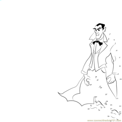 The One and Only Count Dracula Dot to Dot Worksheet