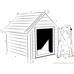 Diy Heated Dog House Dot to Dot Worksheet