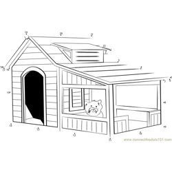 Savannah Dog House Dot to Dot Worksheet
