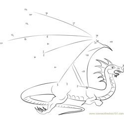 Flying with the Dragons Dot to Dot Worksheet