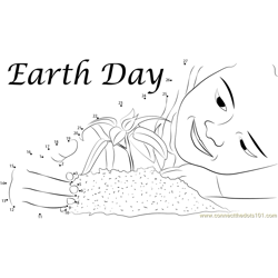 Earth Day Crafts for Kids Dot to Dot Worksheet