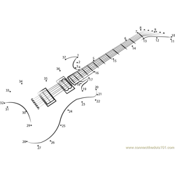 Kramer Floyd Rose Guitar Dot to Dot Worksheet