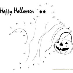 Halloween Dot to Dot Worksheet