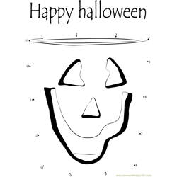 Happy Halloween Dot to Dot Worksheet