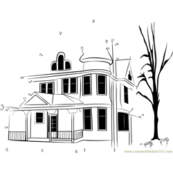 Winchester Mystery House Dot to Dot Worksheet
