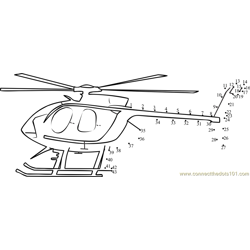 Utility Helicopter Dot to Dot Worksheet