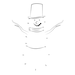 Snowman Crow Dot to Dot Worksheet