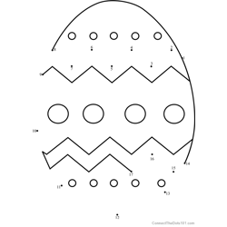 Easter Egg Dot to Dot Worksheet