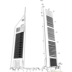 Emirates Hotel Tower Dot to Dot Worksheet