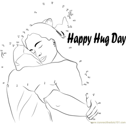 Special Hug For Special Person Dot to Dot Worksheet