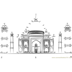 Taj Mahal Dot to Dot Worksheet