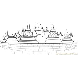 Borobudur Temple Dot to Dot Worksheet