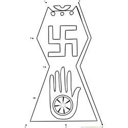 The Symbol of Jainism Dot to Dot Worksheet