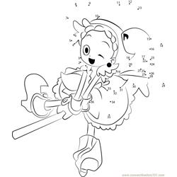 Magical Doremi Cute Fairy Dot to Dot Worksheet